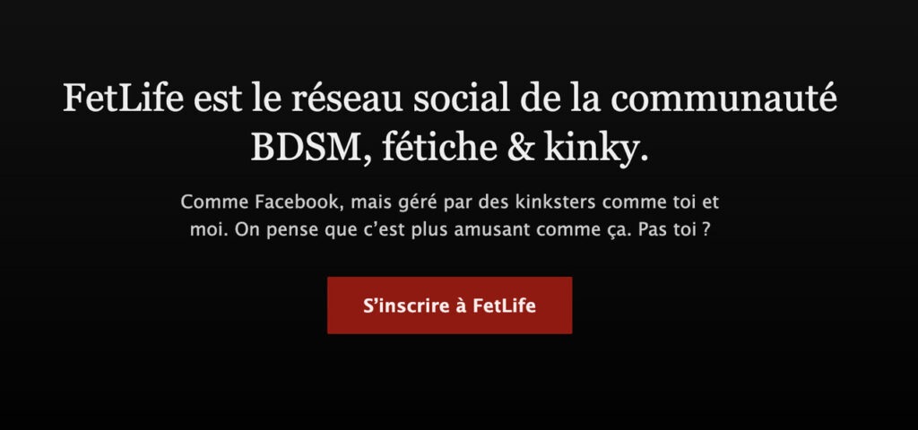 Page d'accueil Fetlife